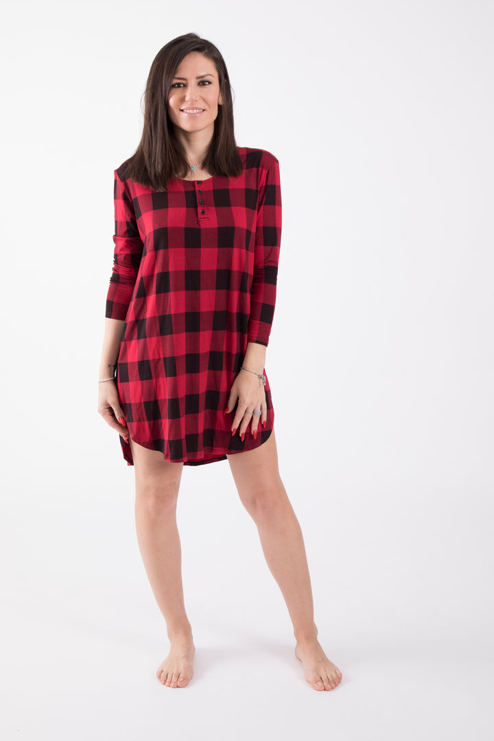 Plaid Holiday Nightie - Lav and Kush