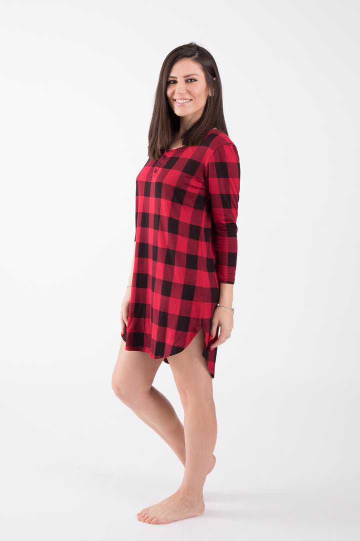 Plaid Holiday Nightie - Lav and Kush