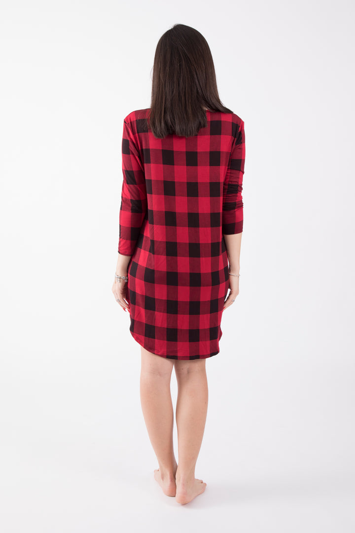 Plaid Holiday Nightie - Lav and Kush